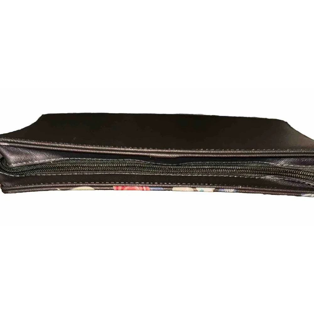 God's Gift Bible Book Cover Carry Case Black Floral Strength & Dignity 8x11 NWT